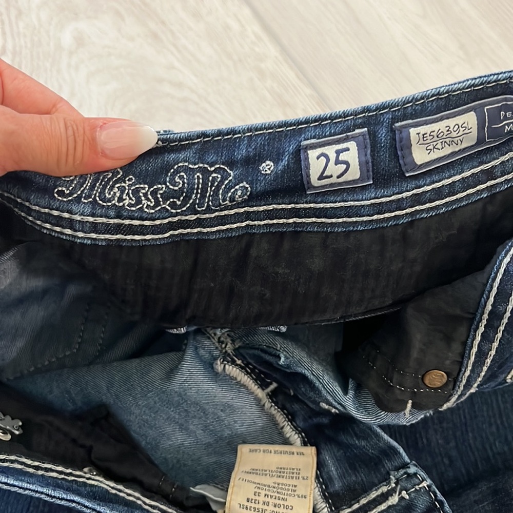 MISS ME BootCut Rhinestones and sequin Jeans - Picture 4 of 5